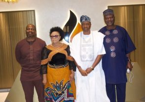 thank-you visit to renowned philanthropist and university Chancellor, Apostle Folorunso Alakija